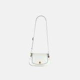 Plinio Visona Cherie Woven Top Handle Shoulder Bag in White - Big Bag NY