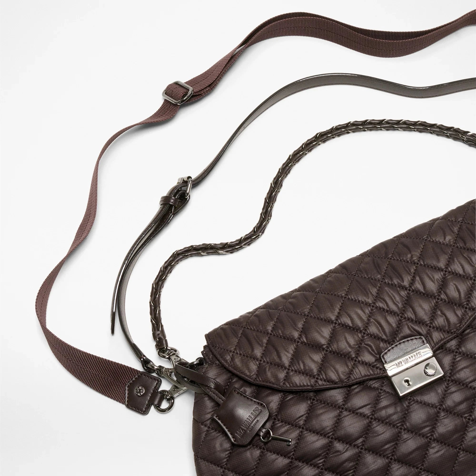MZ Wallace Crosby Lock Shoulder Espresso - Big Bag NY
