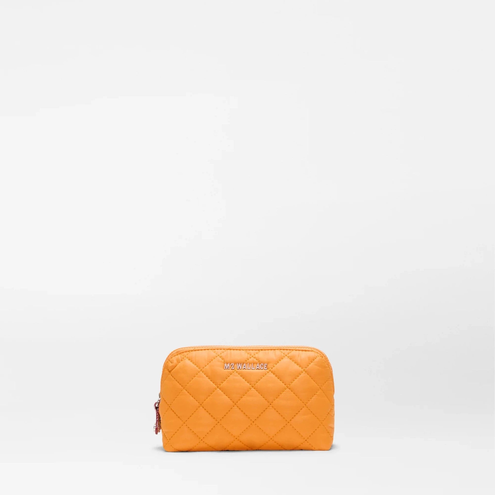 Small Double Zip Cosmetic in Sunset Orange – Big Bag