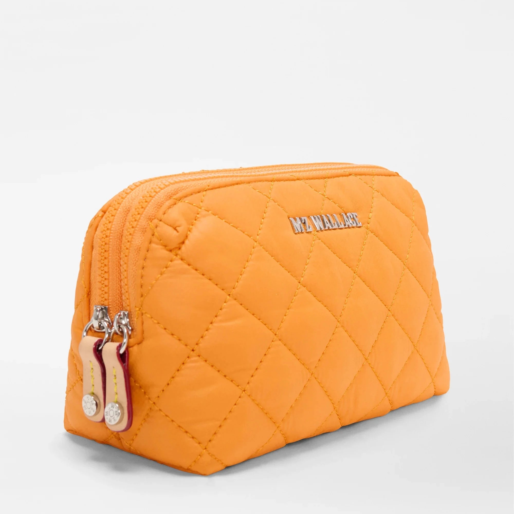 MZ Wallace Small Double Zip Cosmetic in Sunset Orange - Big Bag NY