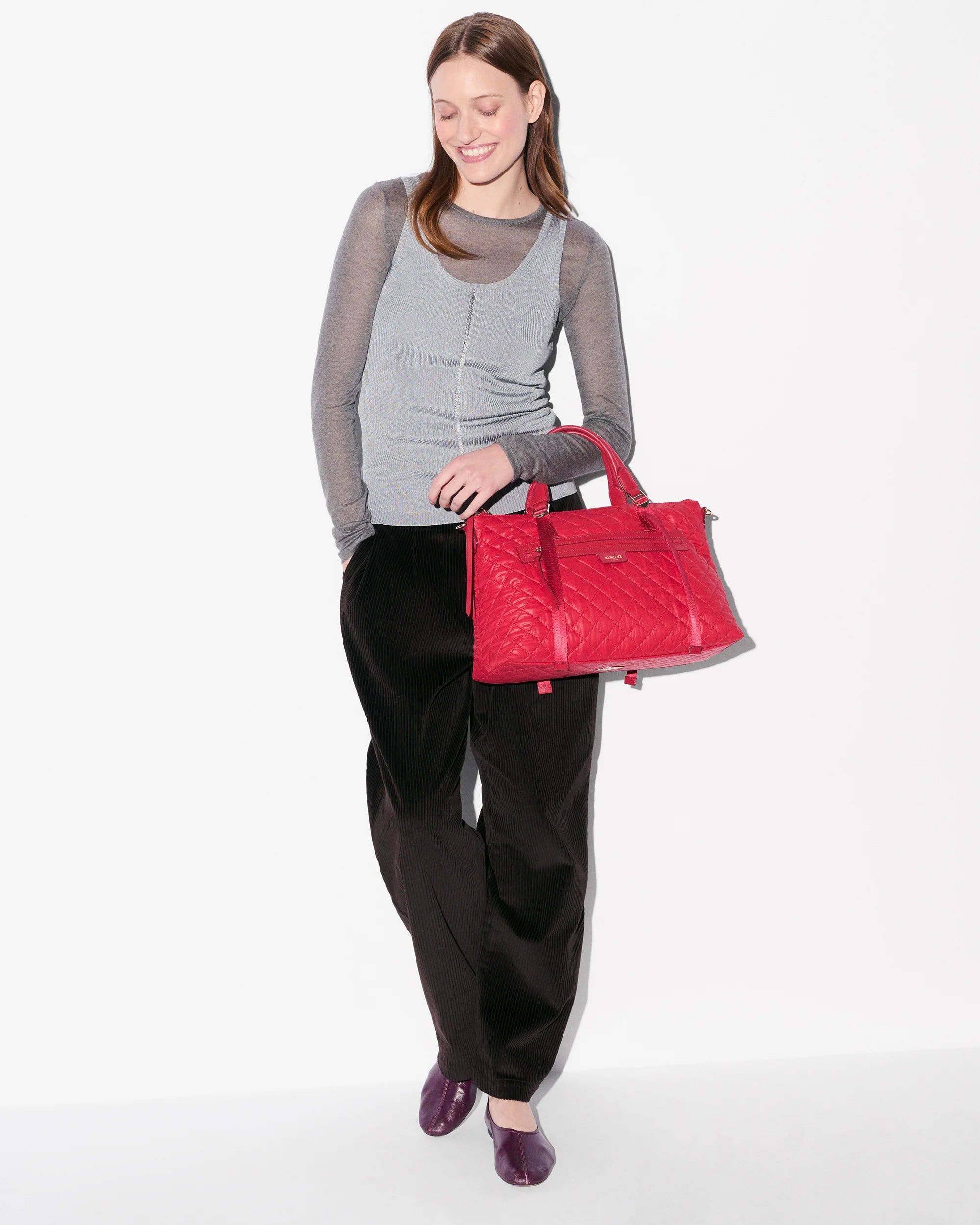 MZ WALLACE Medium Park Satchel
 Apple - Big Bag NY