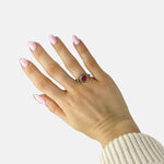 Ithil Pink Tourmaline Studded Ring - Big Bag NY