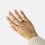 Ithil Pink Tourmaline Studded Ring - Big Bag NY