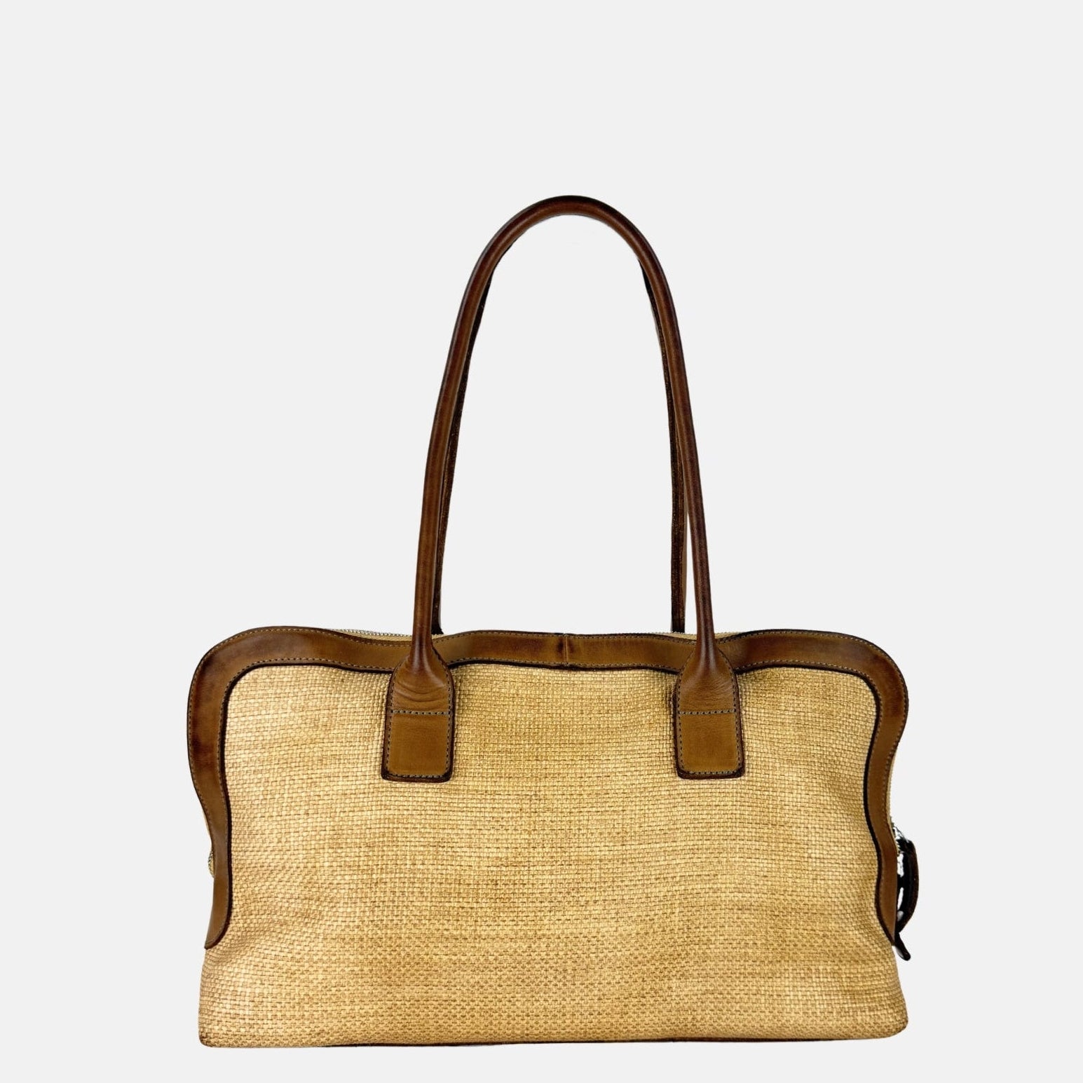 VLD SILHOUETTE Baguette style Raffia Tote - Big Bag NY