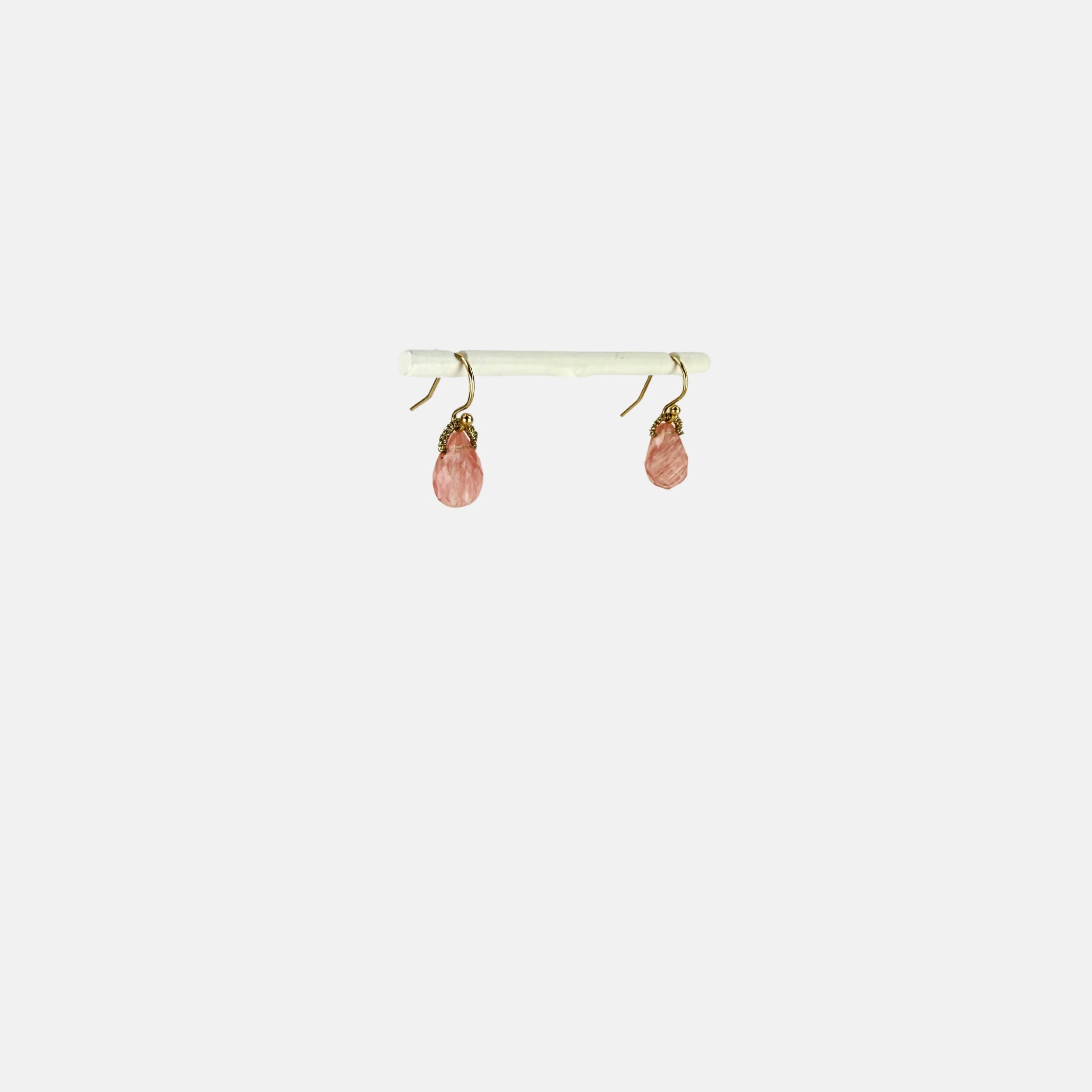 Danielle Welmond Woven Cherry Quartz Earrings - Big Bag NY