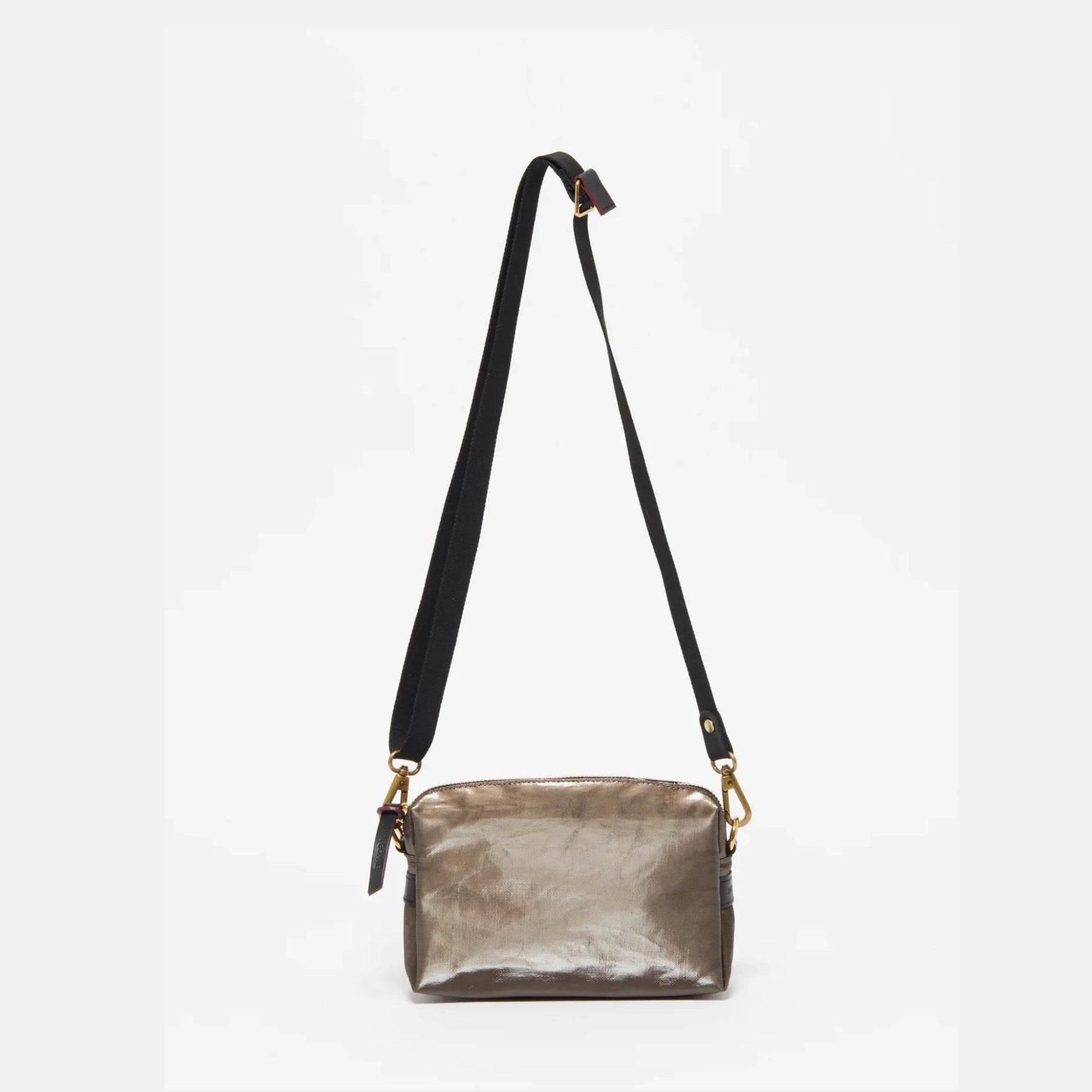 Jack Gomme Mini Linen Shoulder and Crossbody Bag in Chestnut - Big Bag NY