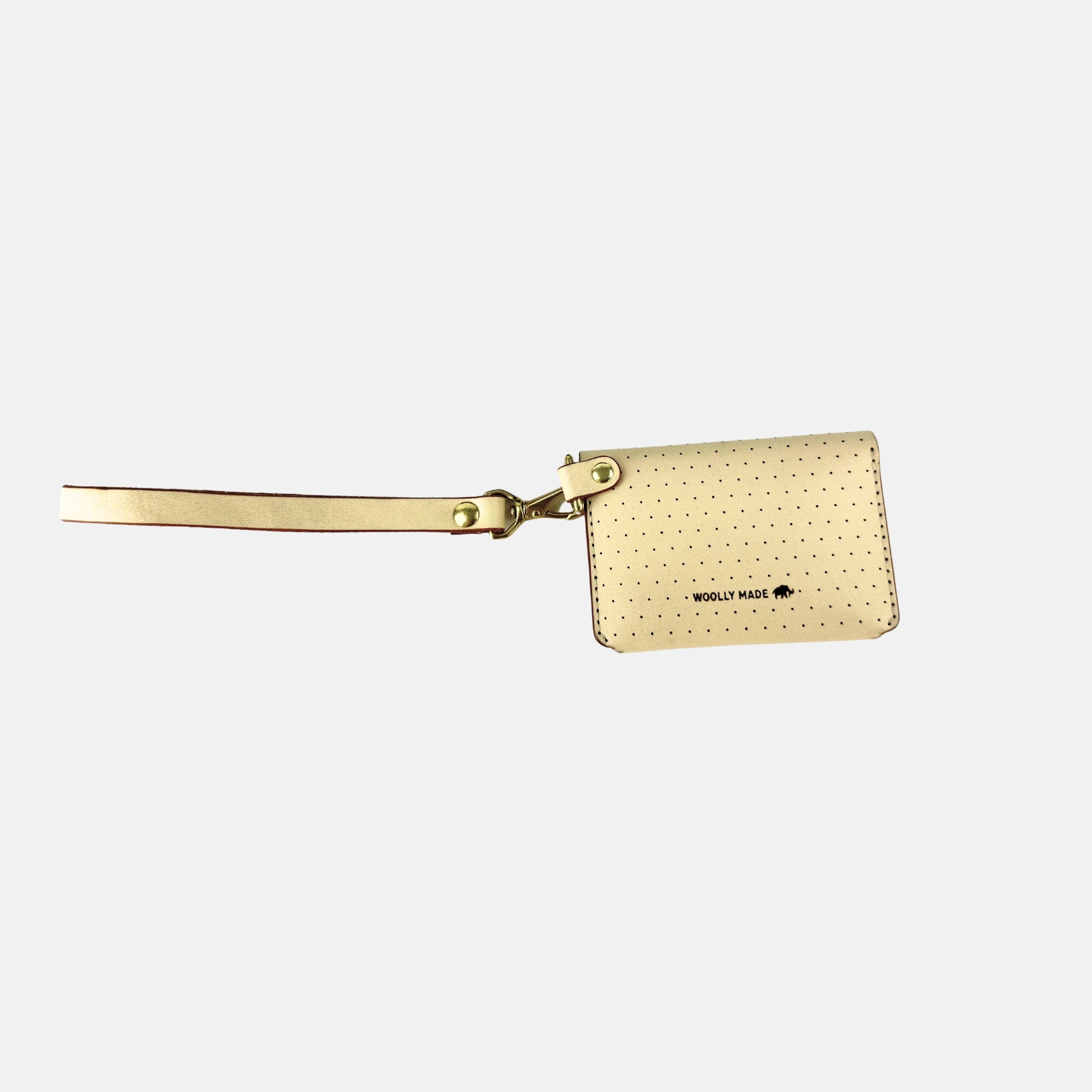 Woolly Made Beige Snap Wallet with Key Fob - Big Bag NY