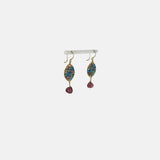 Dana Kellin Beaded Earrings with Tourmaline Crystal Drop - Big Bag NY
