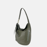 Angi Venezia Large Asymmetric Hobo with Silver Ornament - Big Bag NY