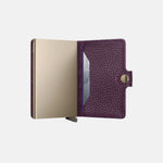 Secrid Miniwallet in Pebble Leather in Grape - Big Bag NY