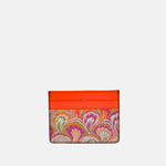 Riccardo Luci Marble Leather Credit Card Holder Orange 2 Mix - Big Bag NY