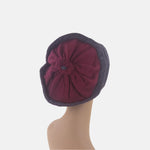Wine/Gray Celine Robert PIZEL Merino Wool Two Tone Beret - Big Bag NY
