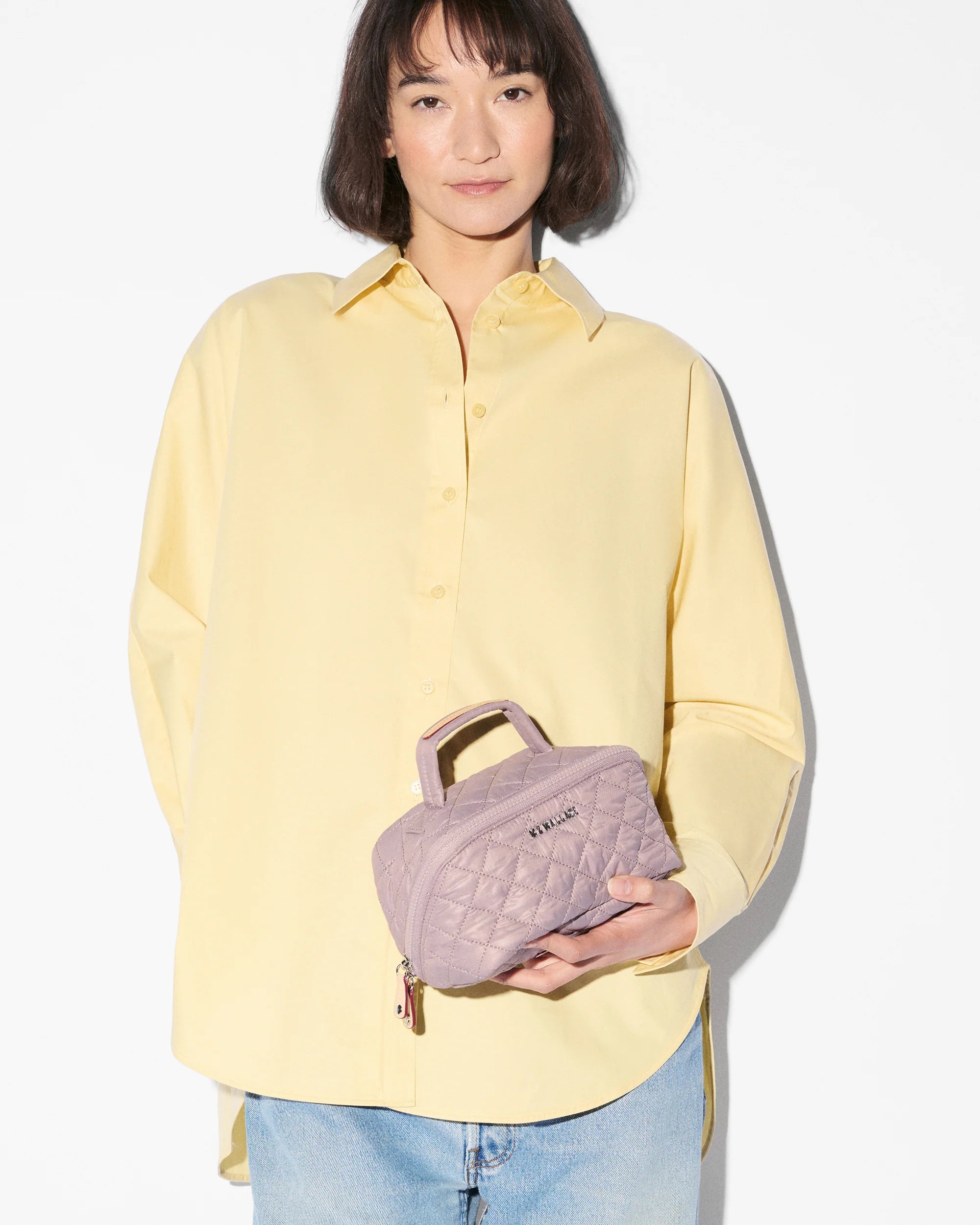 MZ WALLACE Metro Accordion Cosmetic Case in Quail - Big Bag NY