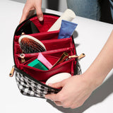 Black White Gingham Metro Accordion Cosmetic Case