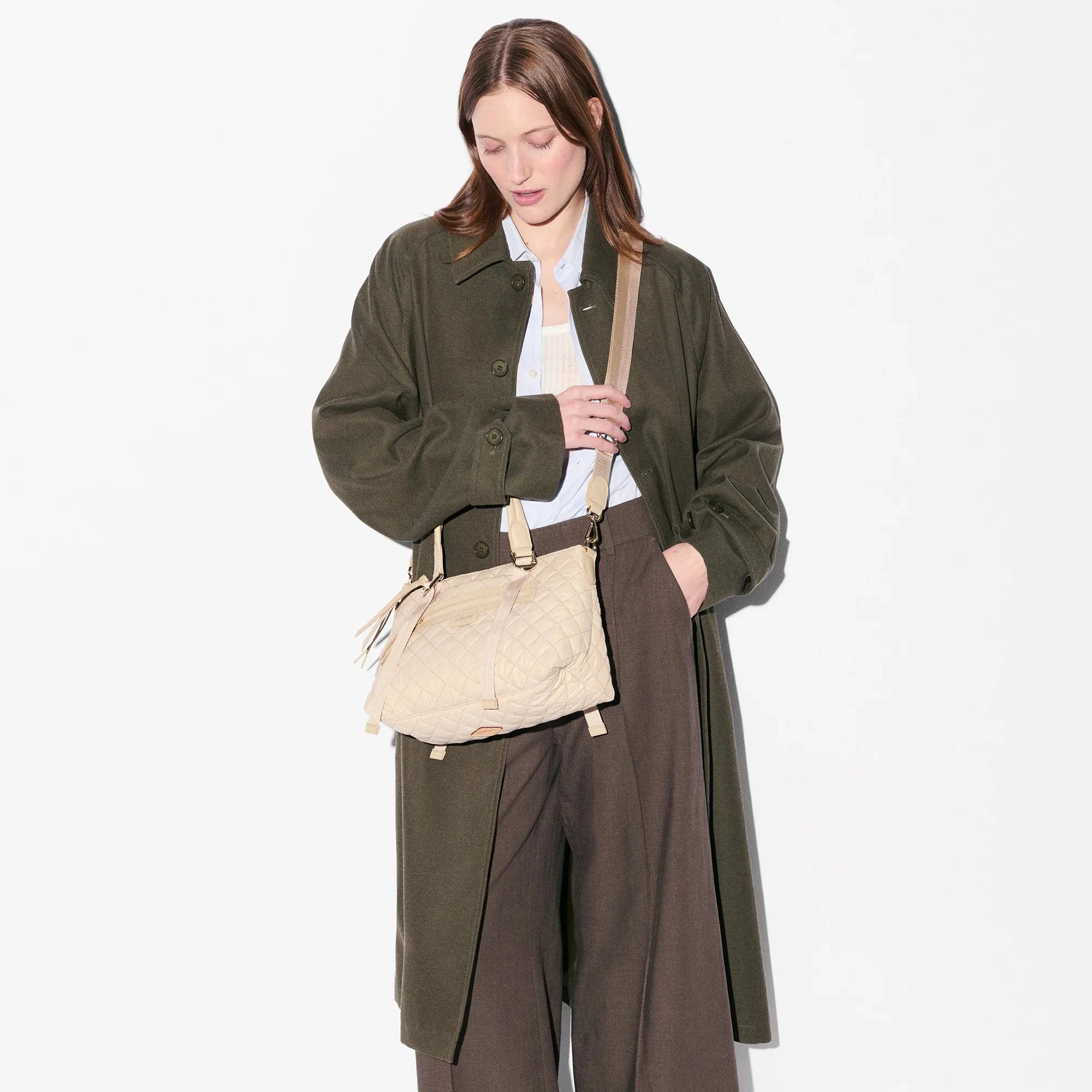 Small Park Satchel in Buff - Big Bag NY 