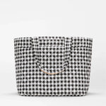 MZ Wallace Large Metro Tote Deluxe in Black and White Gingham - Big Bag NY