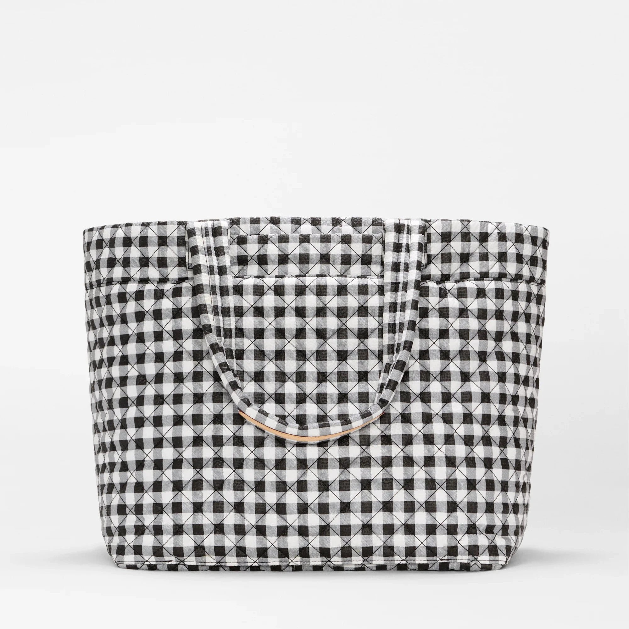 MZ Wallace Large Metro Tote Deluxe in Black and White Gingham - Big Bag NY