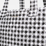 MZ Wallace Large Metro Tote Deluxe in Black and White Gingham - Big Bag NY