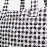 MZ Wallace Large Metro Tote Deluxe in Black and White Gingham - Big Bag NY