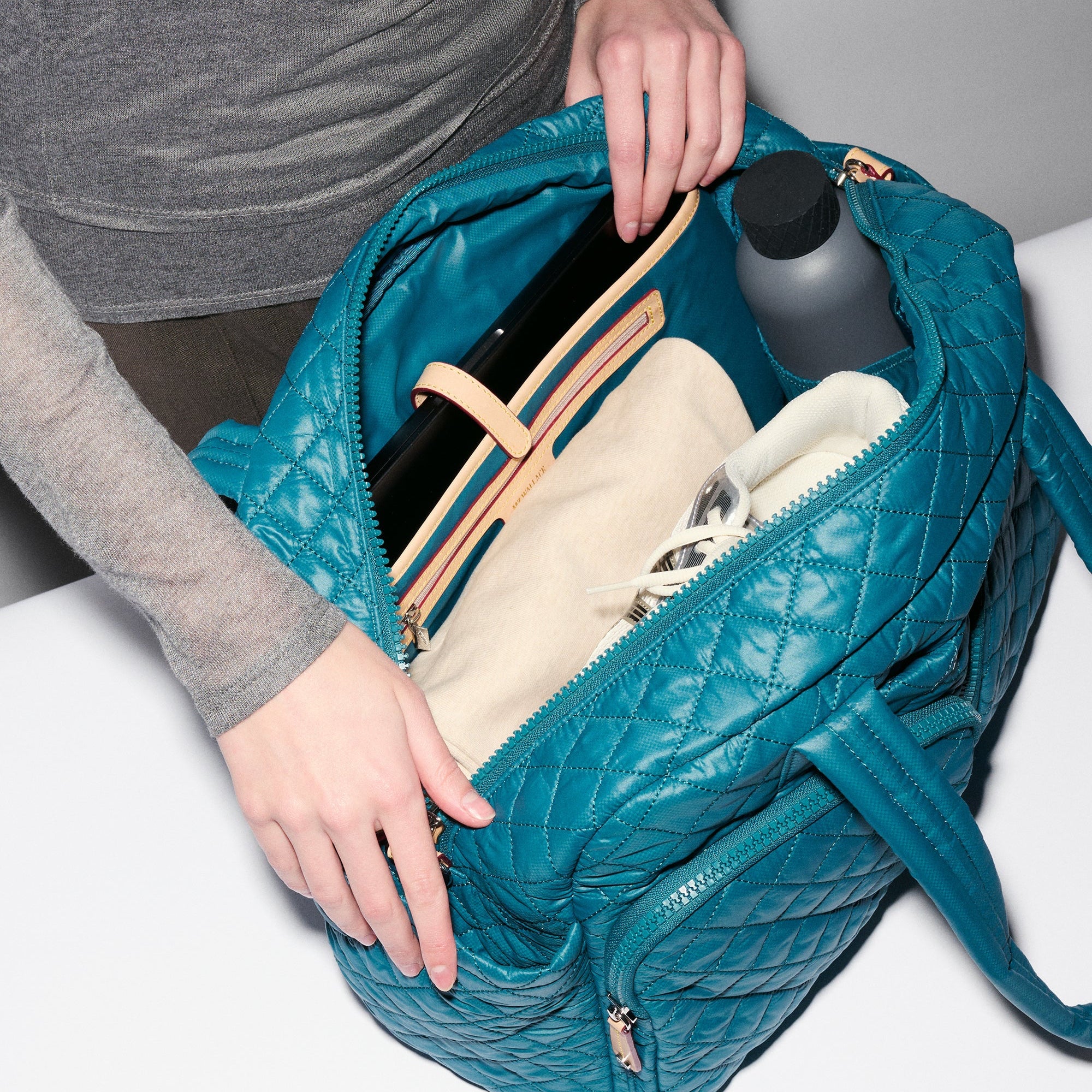 MZ Wallace Oxford Nik Duffel in Pacific - Big Bag NY