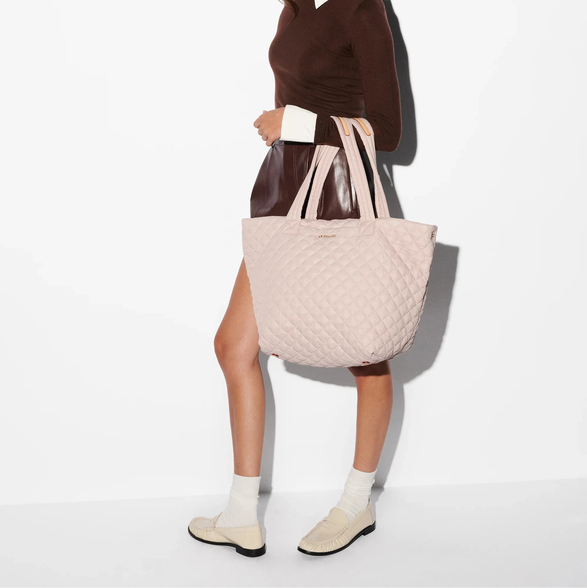 City Pink MZ Wallace Medium Metro Tote Deluxe - Big Bag NY