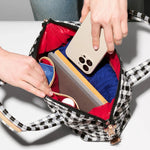 MZ Wallace Small Sutton Deluxe in Black and White Gingham - Big Bag NY