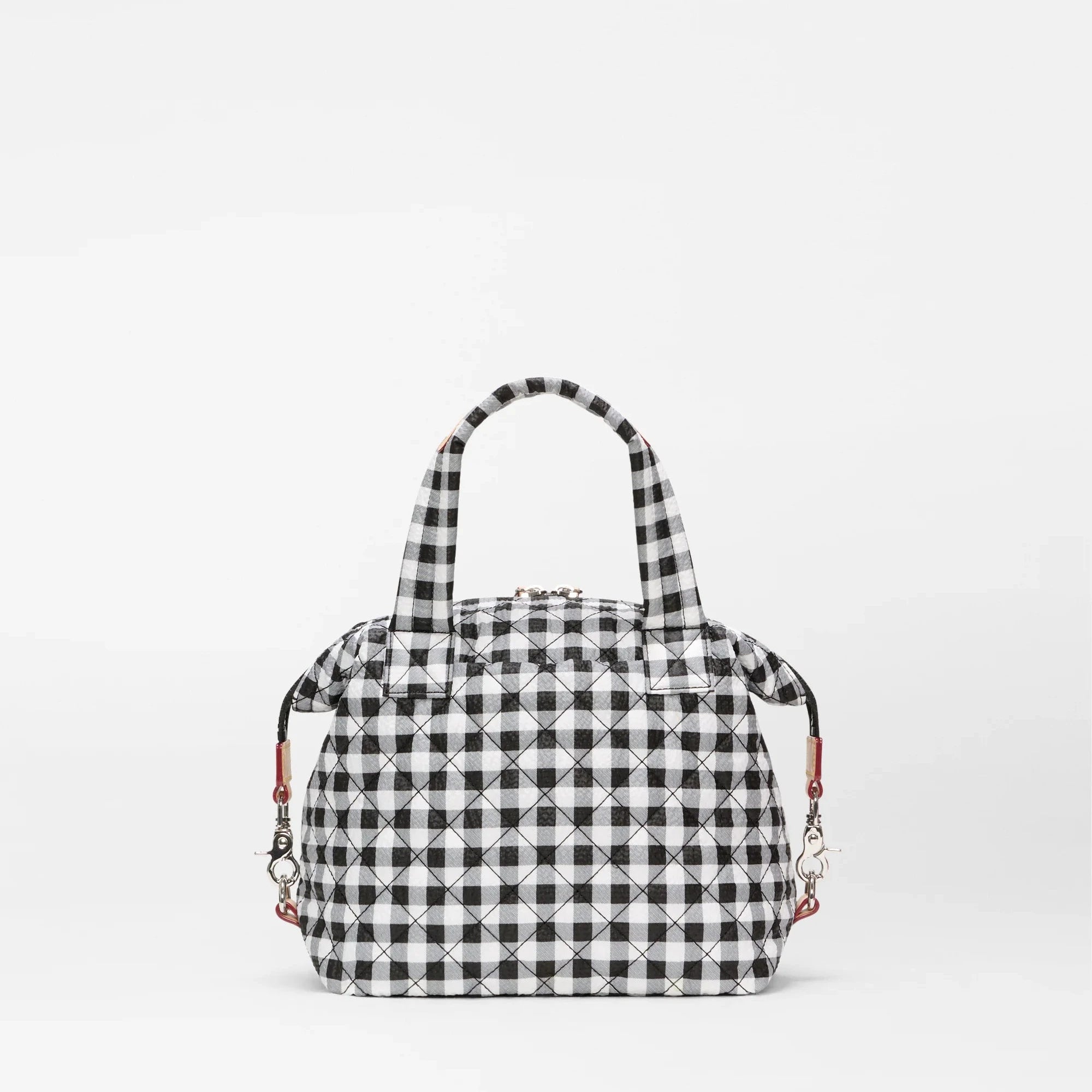 MZ Wallace Small Sutton Deluxe in Black and White Gingham - Big Bag NY