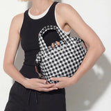 MZ Wallace Small Sutton Deluxe in Black and White Gingham - Big Bag NY
