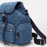 MZ Wallace Mini Crosby Backpack in True Blue Denim - Big Bag NY
