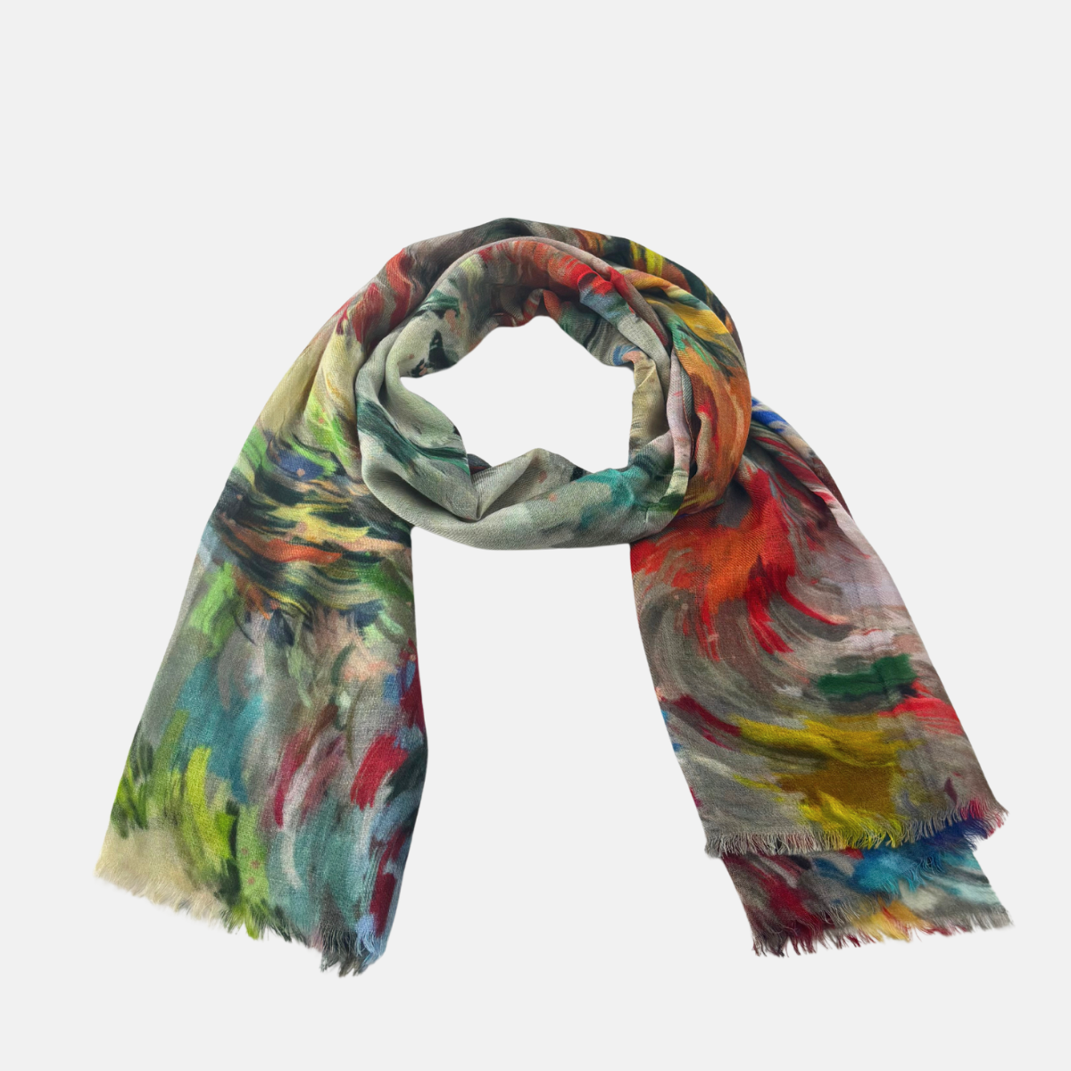 Tradition Textiles Rapid Strokes Dots Wool Scarf - Big Bag NY