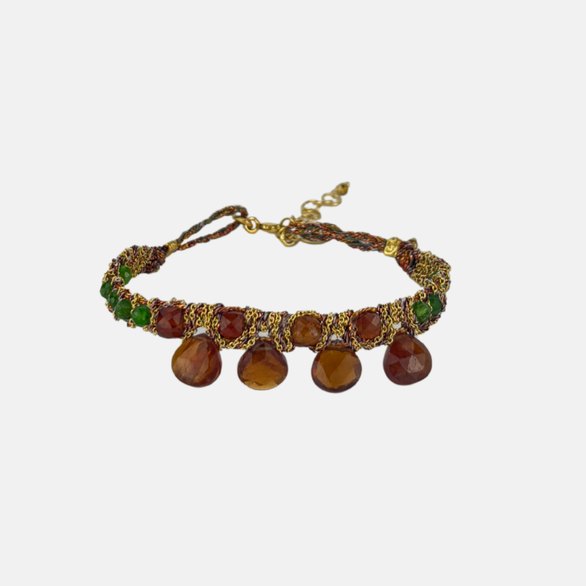DAG Gioielli Candy Drop Bracelet with garnet gemstones - Big Bag NY