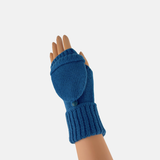 Cashmere and Wool Fingerless Glove with Hood