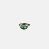 Small Blue Kyanite Crescent Rim Ring