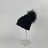 Angiolo Frasconi Ribbed Cashmere Pom-Pom Hat - Big Bag NY