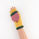 Santacana Short Fingerless Glove with Hood in Yellow - Big Bag NY