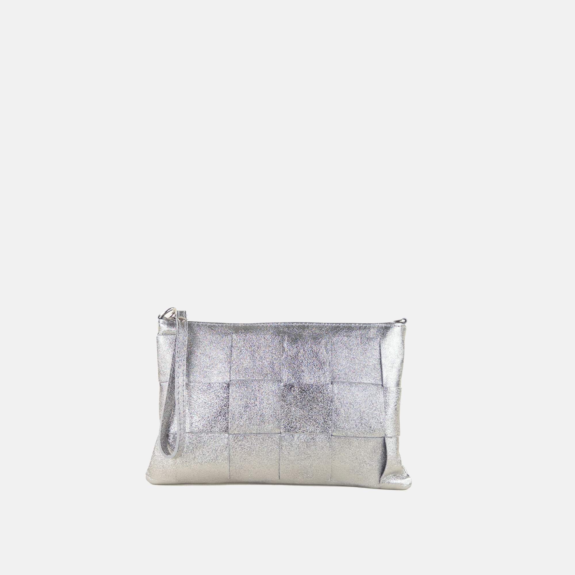 Laura DiMaggio Silver Woven Evening Bag - Big Bag NY