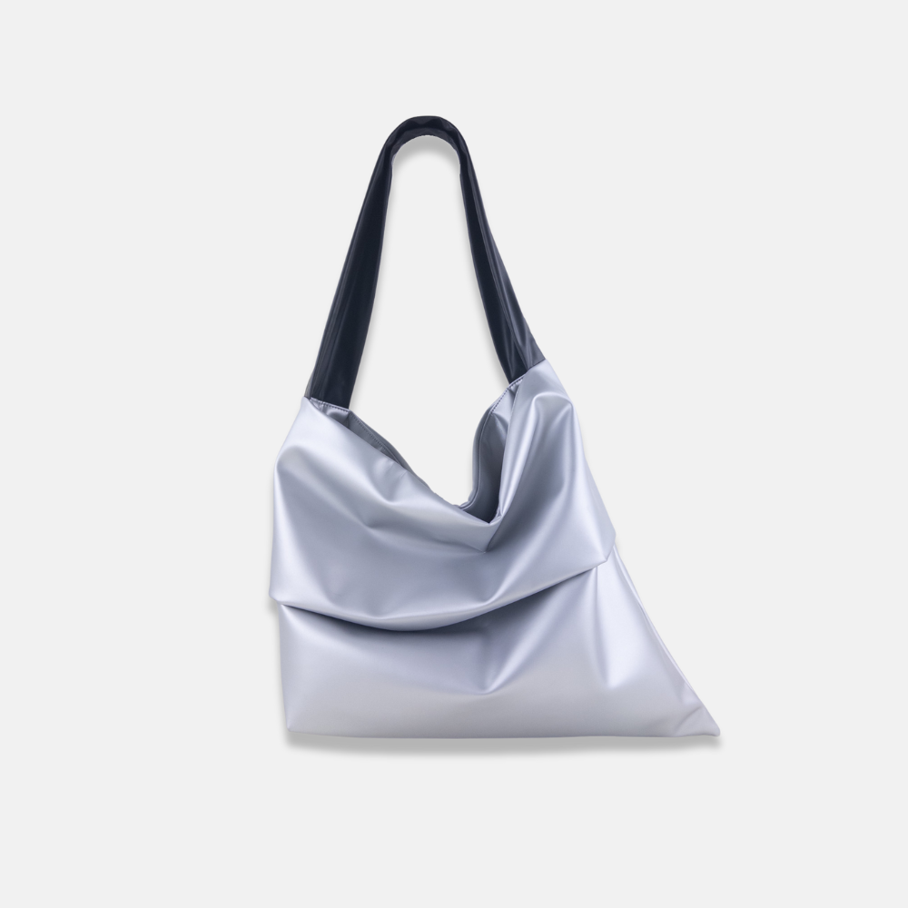 Acrylic Silver Asymmetrical Tote - Big Bag NY