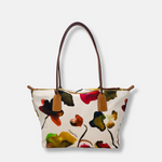 Roberta Pieri Robertina Small Tote in Flower Print White - Big Bag NY