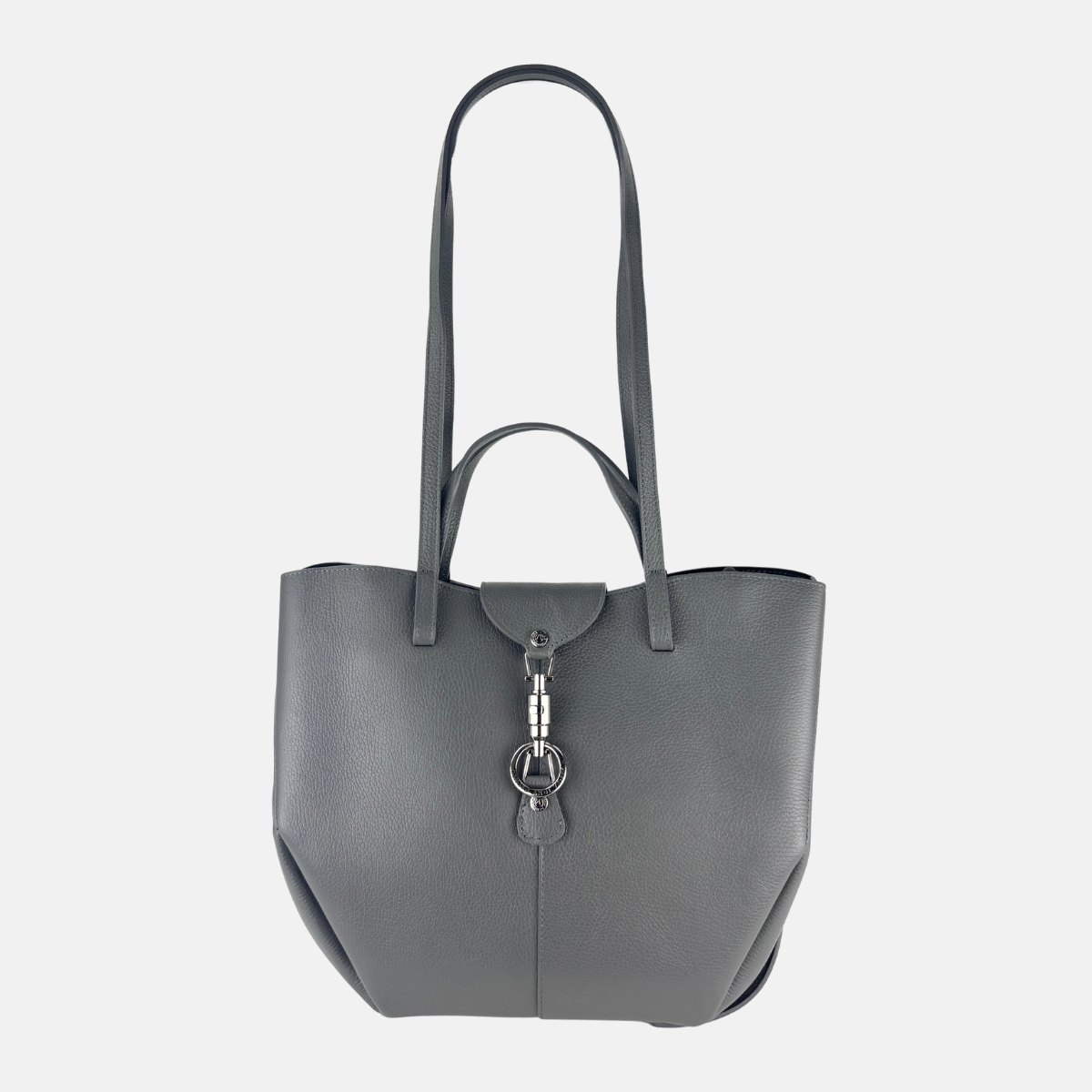 Angi Venezia Double Handle Large Tote with Flap Lock - Big Bag NY