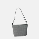 Pochette Deep in White Black Mesh