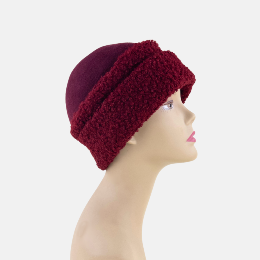 Burgundy Marius Wool Hat - Big Bag NY