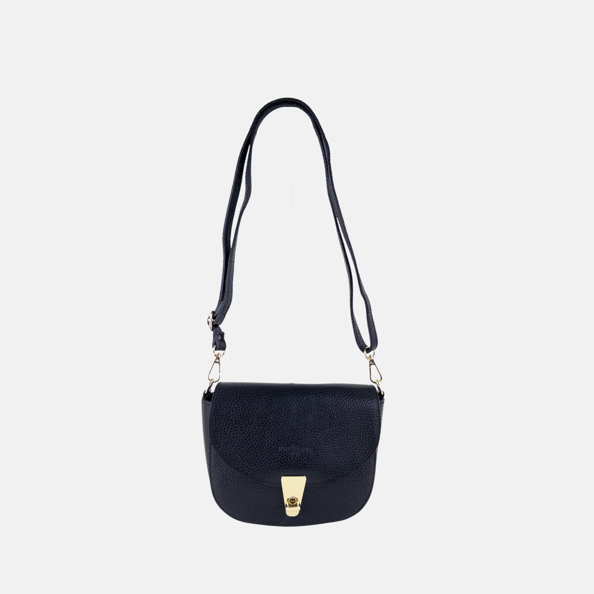 Black Frederic Turn Lock Crossbody - Big Bag NY