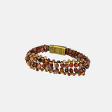 Brown Zircon Cubes and Mystic Quartz Bracelet