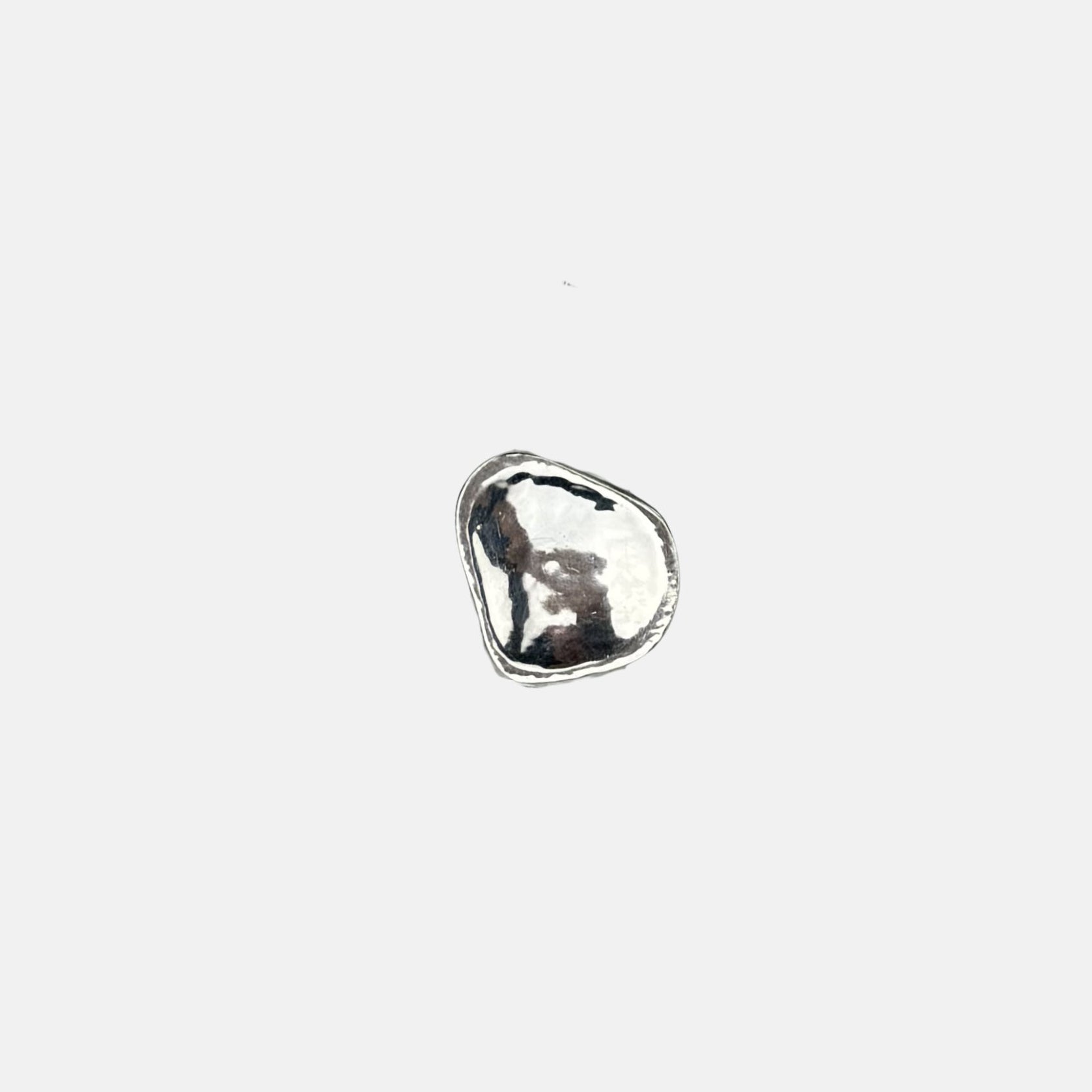 Ithil Large Geometric Silver Statement Ring - Big Bag NY