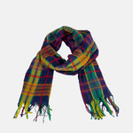 Hand Knit Plaid Scarf - Big Bag NY