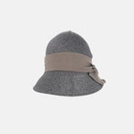 CA4LA Retro Raffia Cloche in Grey - Big Bag NY