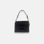 Rossi Front Flap Leather Crossbody in Black - Big Bag NY