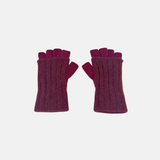 Wool Two Tone Fingerless Gloves