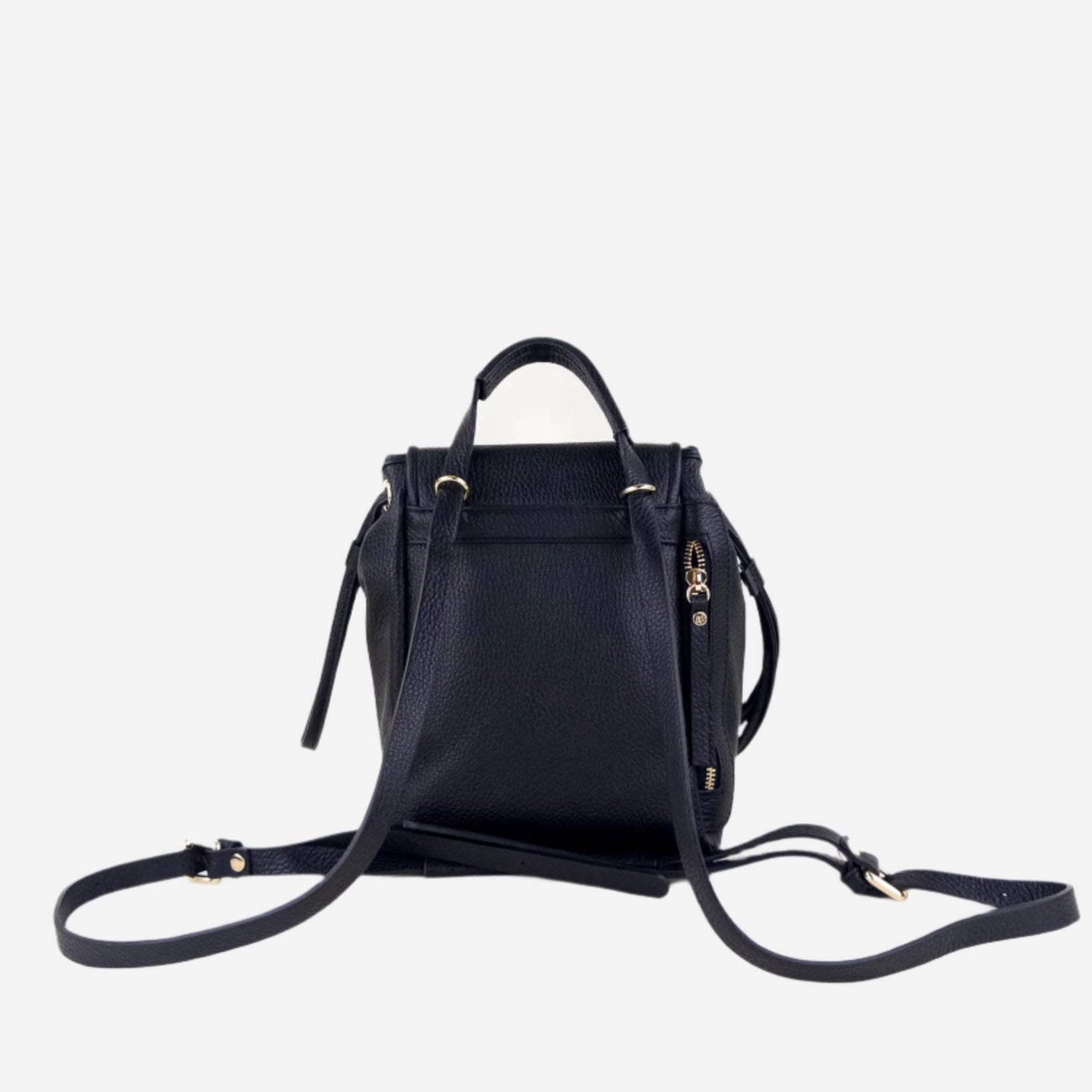 Black Rossi Mini Convertible Backpack - Big Bag NY