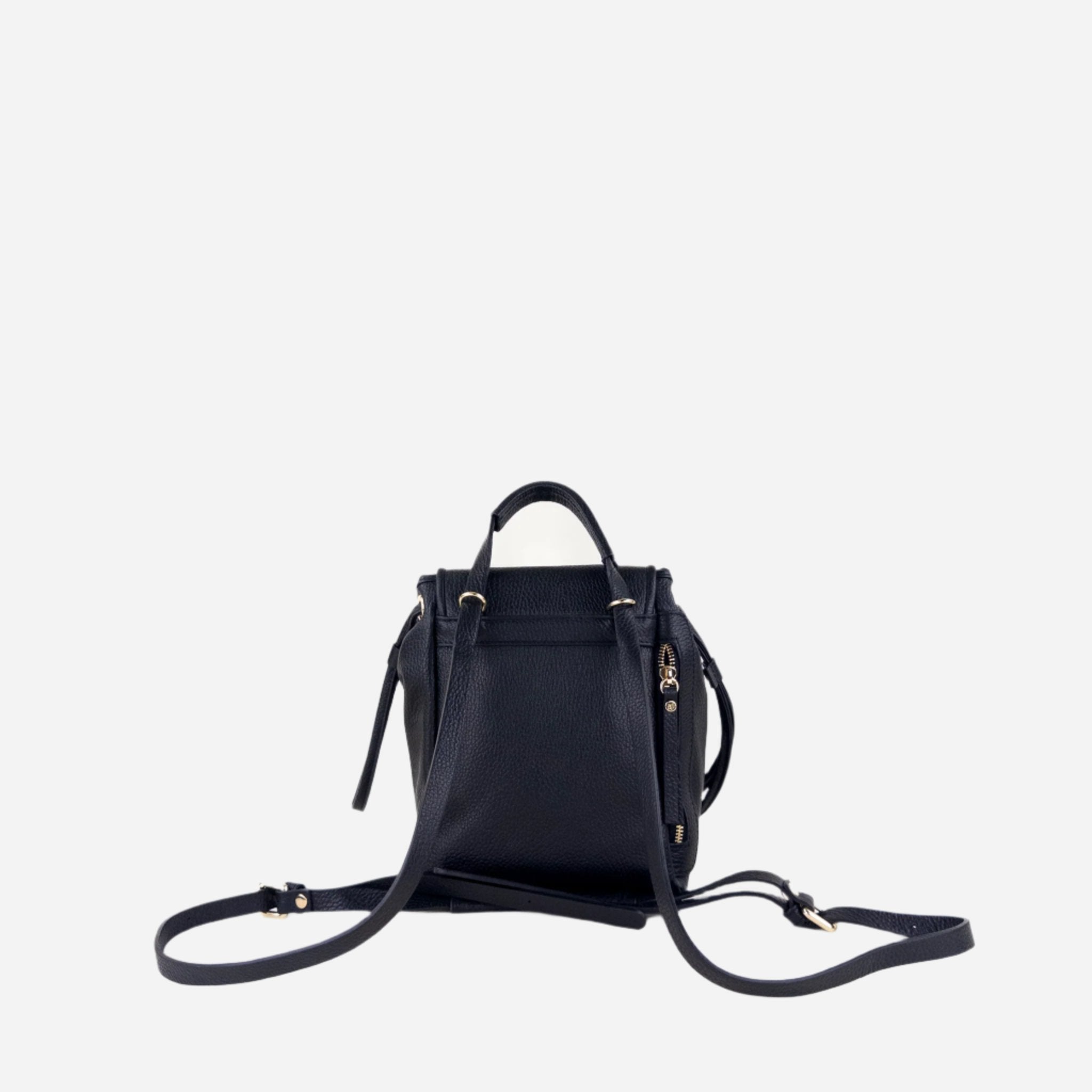 Black Rossi Mini Convertible Backpack - Big Bag NY